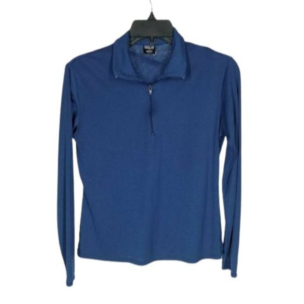 Vtg Patagonia Capilene Long Sleeve Baselayer 1/4 Zip Top Shirt Blue Womens Small